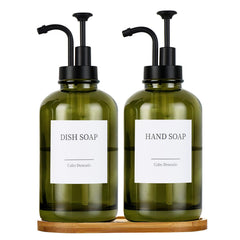 Cabo Deseado distributeurs face sur plateau bambou pour rangement esthétique