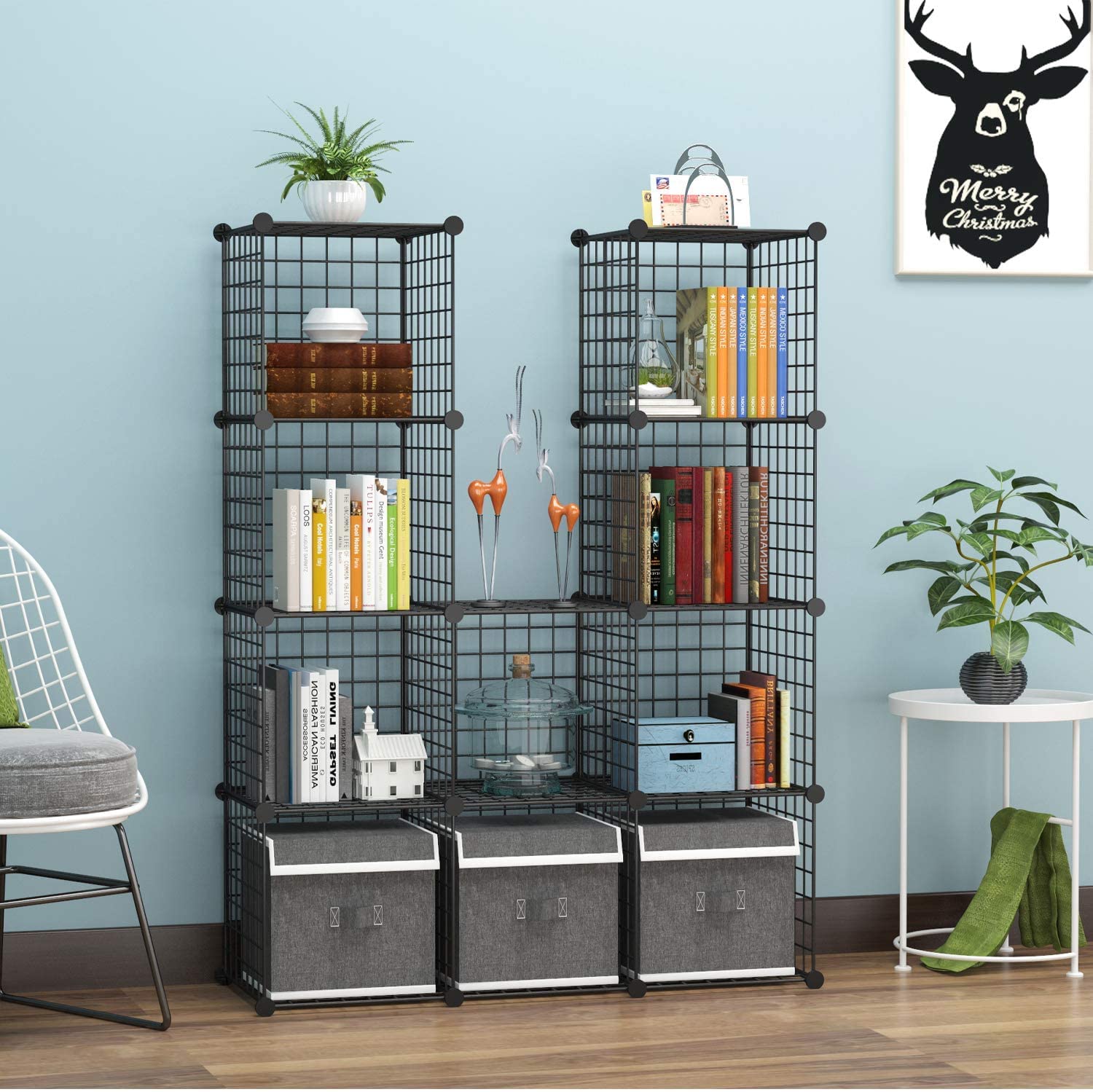 C&AHOME étagère dans un salon rangement esthétique et polyvalent