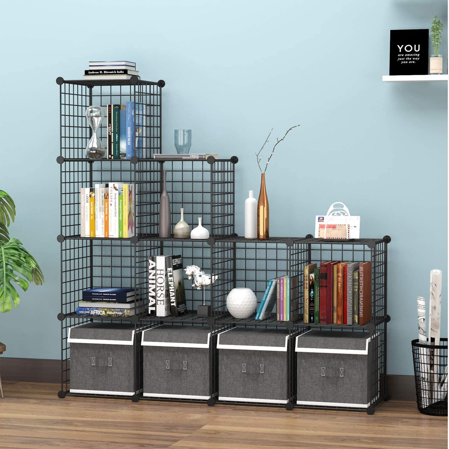 C&AHOME cubes remplis de chaussures organisation pratique et accessible