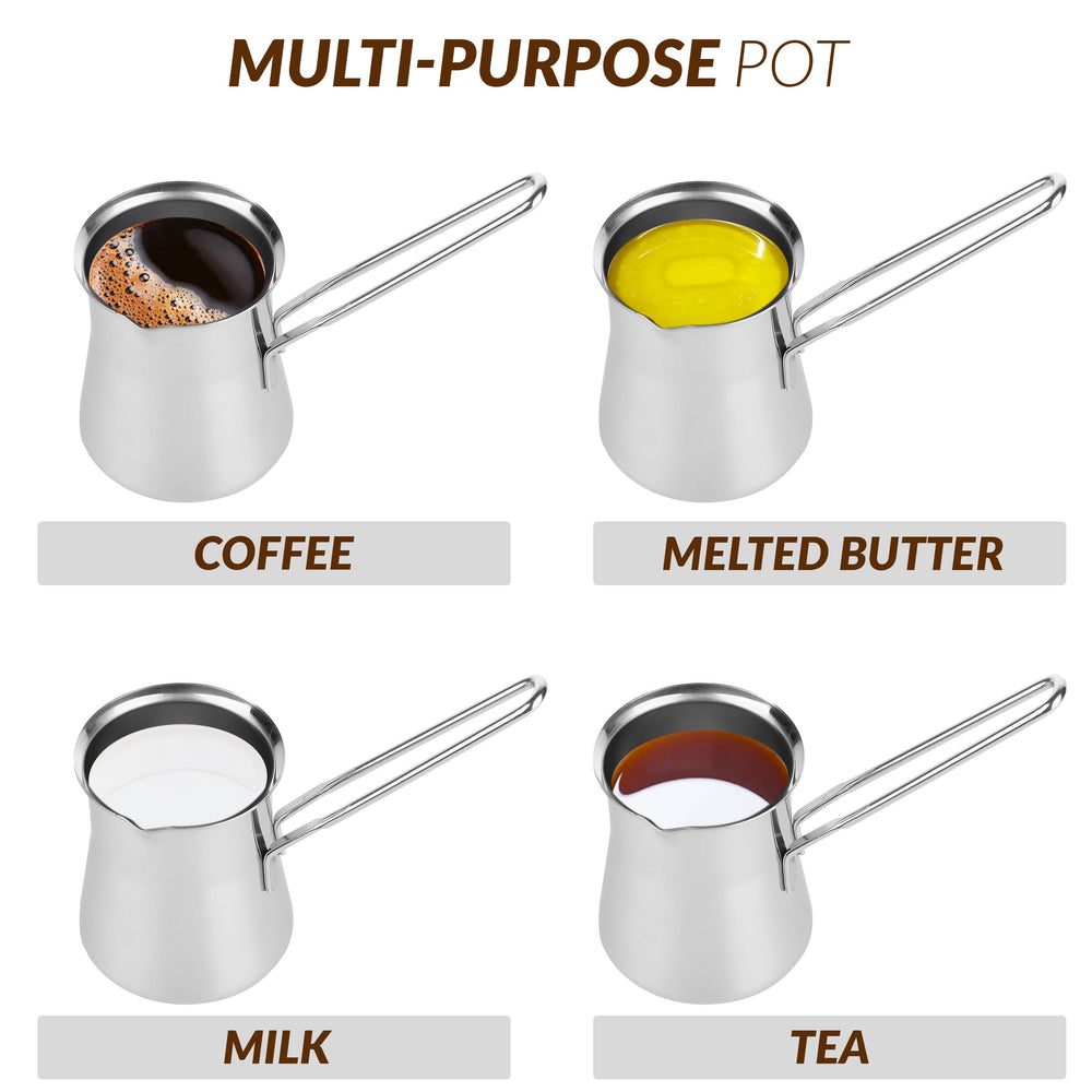 Caizen Coffee briki texture inox brillante garantissant durabilité