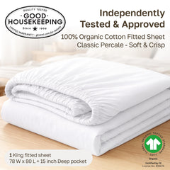 California Design Den drap ajusté sur matelas 15" profondeur, tenue parfaite