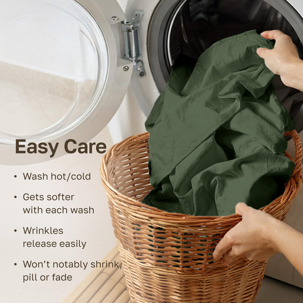 California Design Den draps posés sur matelas queen montrant ajustement et retombé