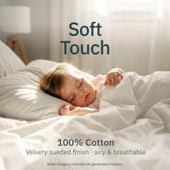 California Design Den gros plan tissu coton brossé doux montrant texture confortable