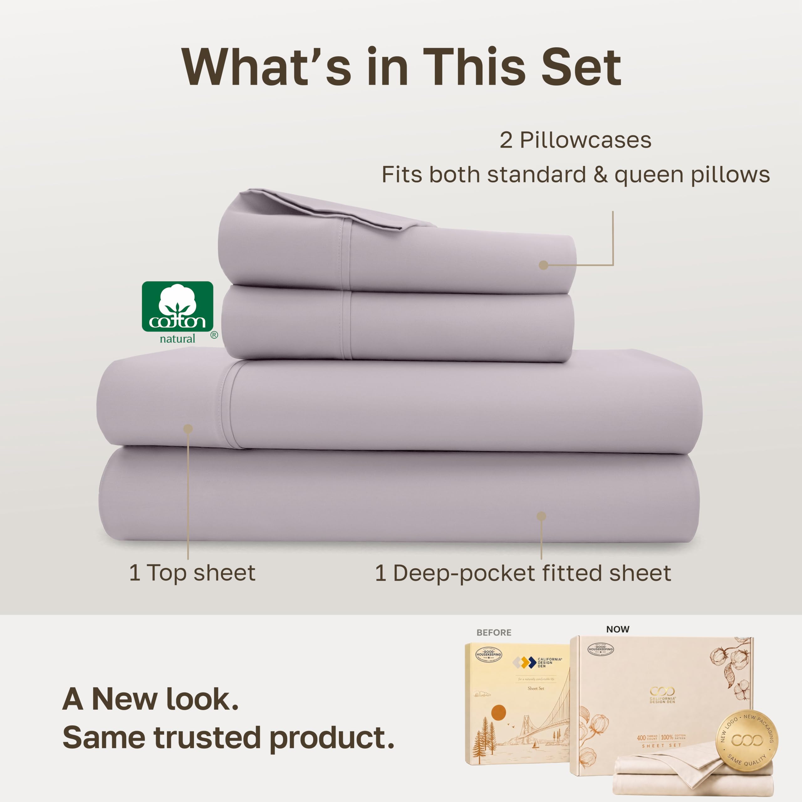 California Design Den gros plan tissage sateen pour toucher soyeux