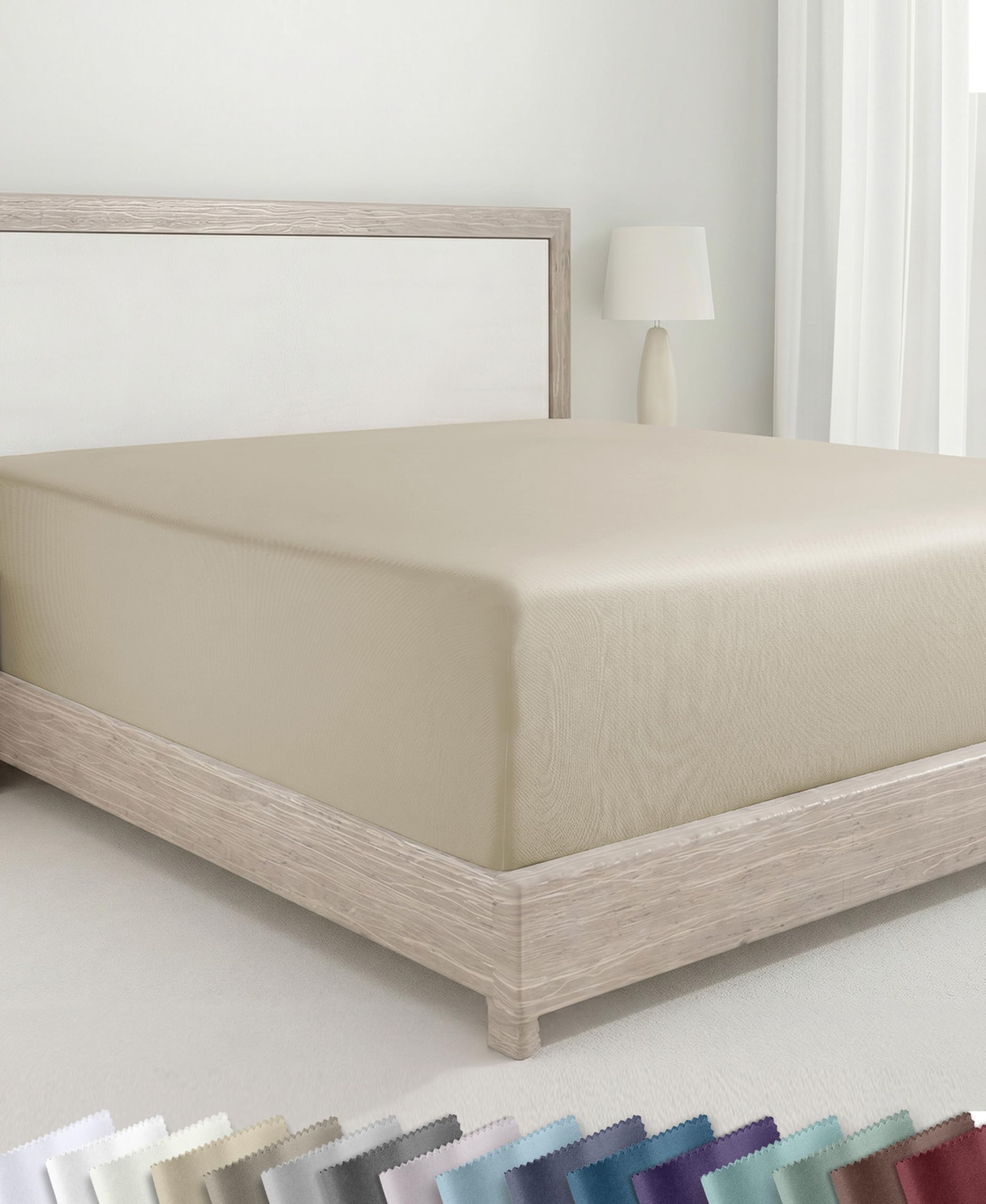 California Design Den drap-housse face avant beige, tenue nette