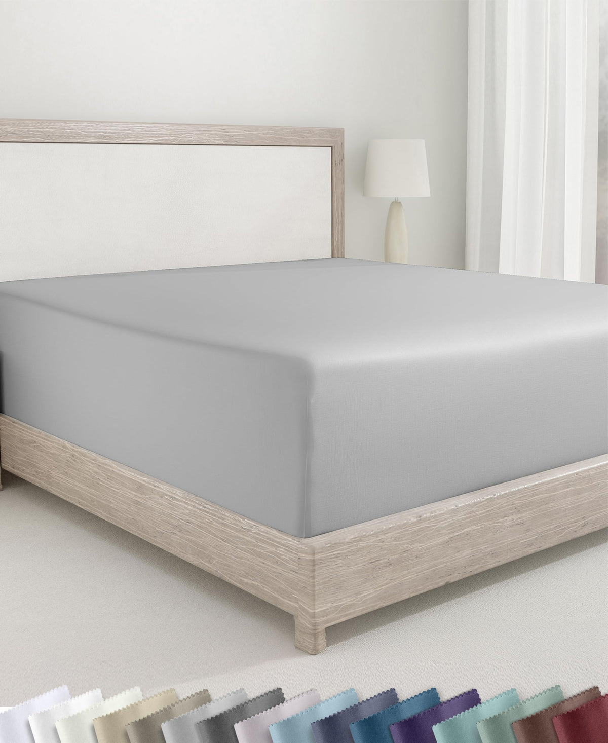 California Design Den drap-housse face montrant la finition soyeuse et confort