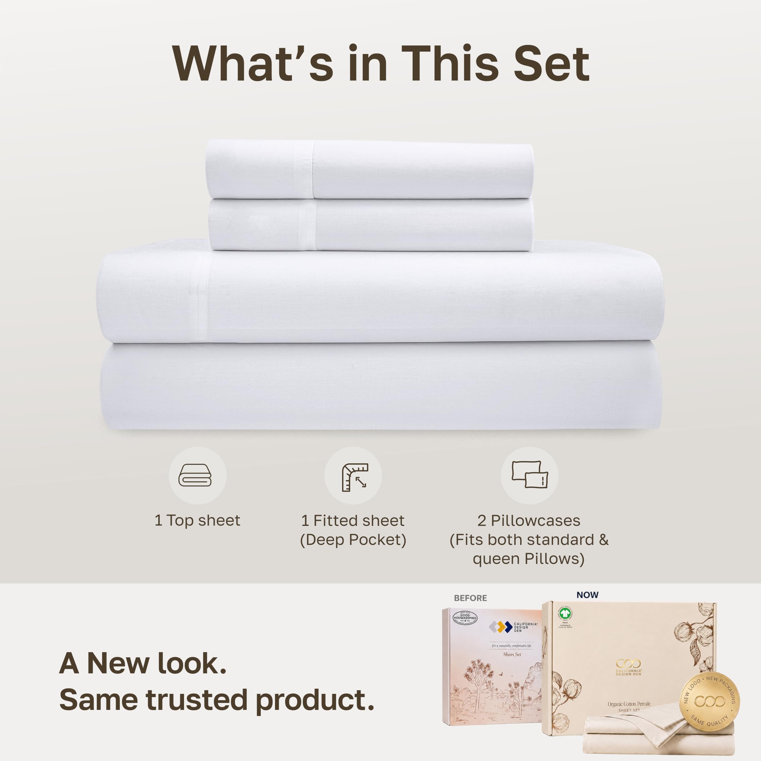 California Design Den drap-housse poche profonde adapté matelas jusqu'à 15 pouces