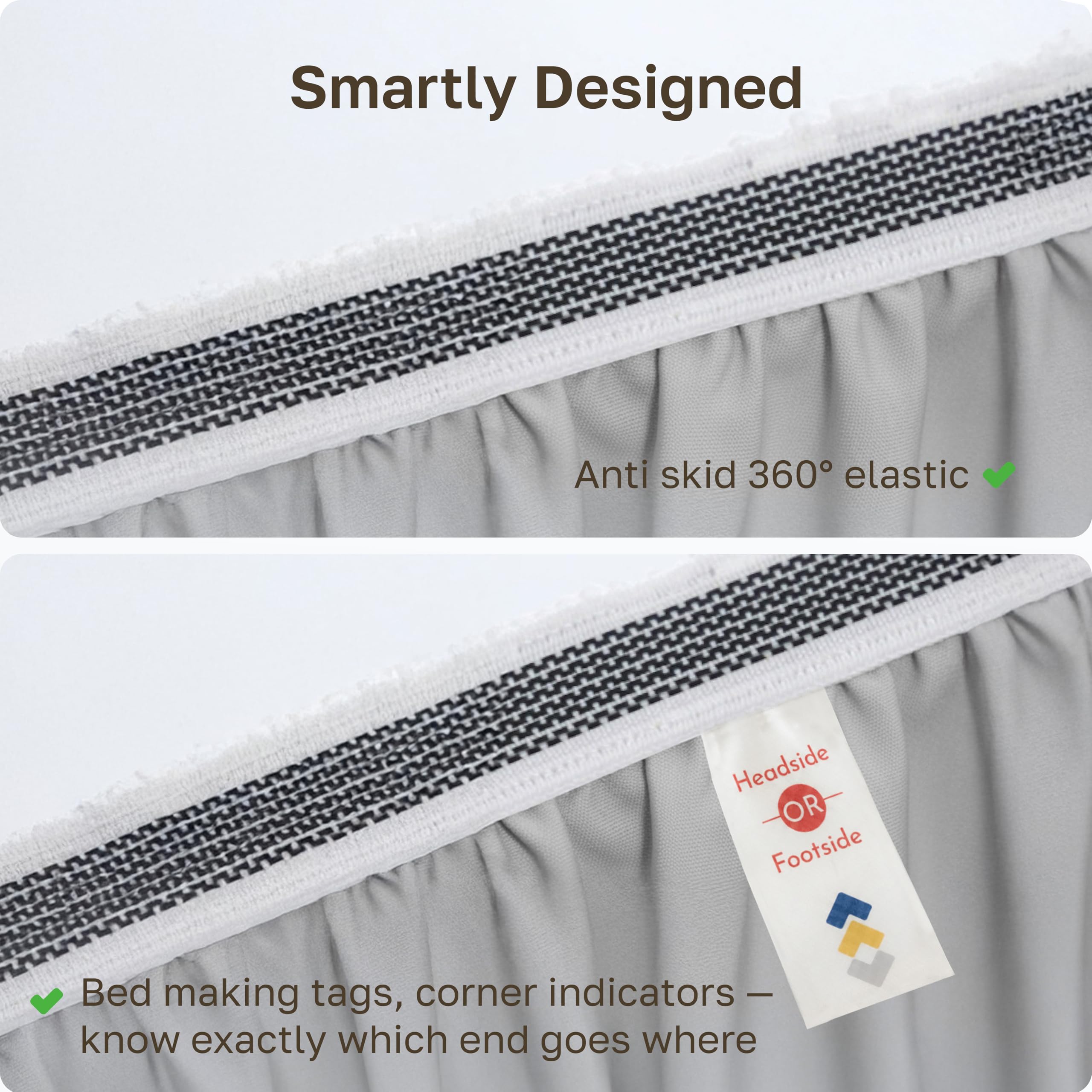 California Design Den drap posé sur matelas mémoire illustrant compatibilité