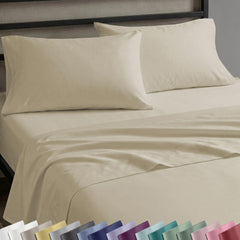California Design Den draps Twin XL beige montrant confort et élégance