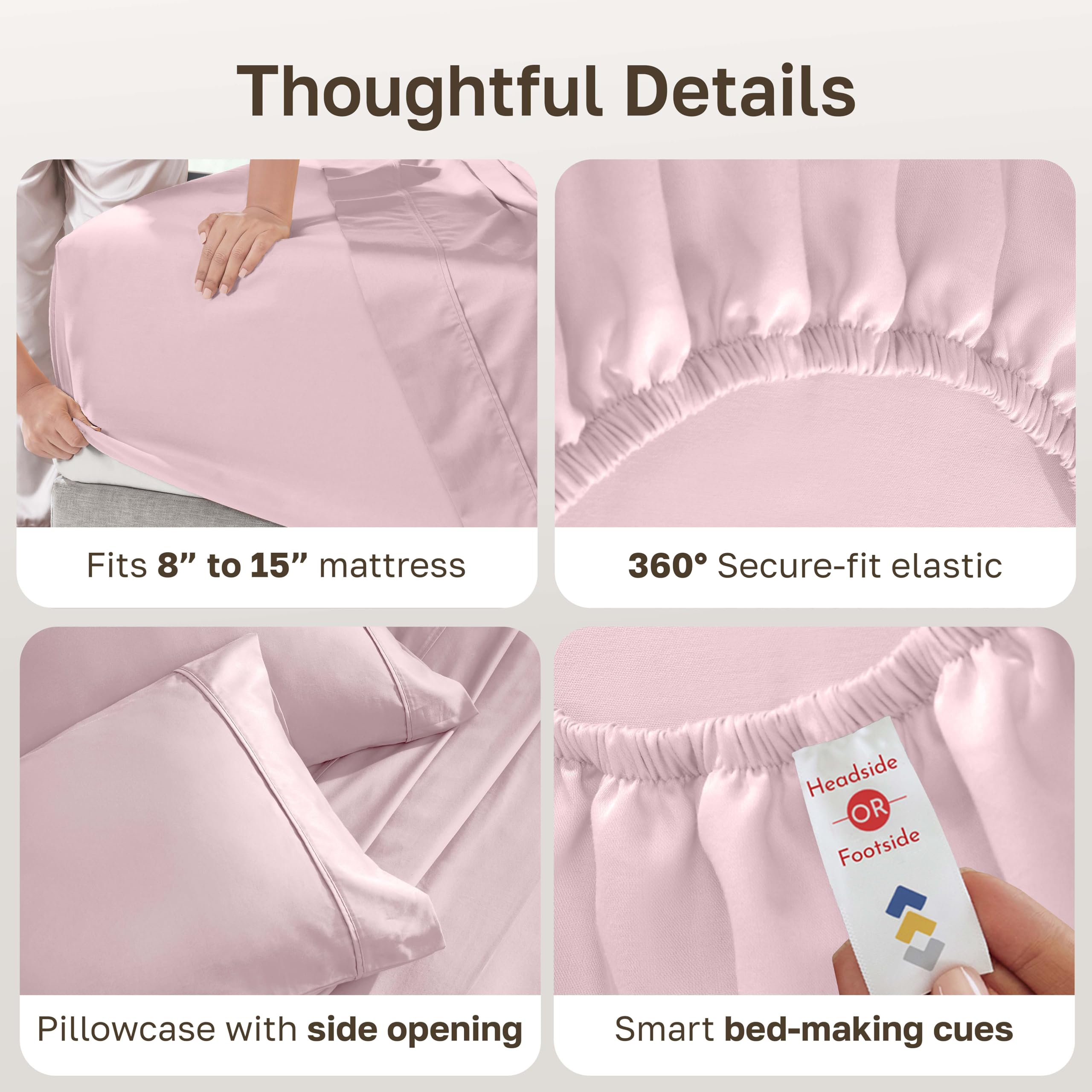 California Design Den ensemble posé sur un lit Twin XL illustrant ajustement