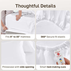 California Design Den draps posés sur lit twin illustrant confort et style