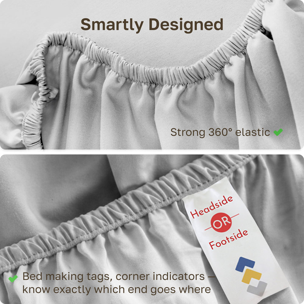 California Design Den drap-housse installé dans chambre stylée apportant élégance