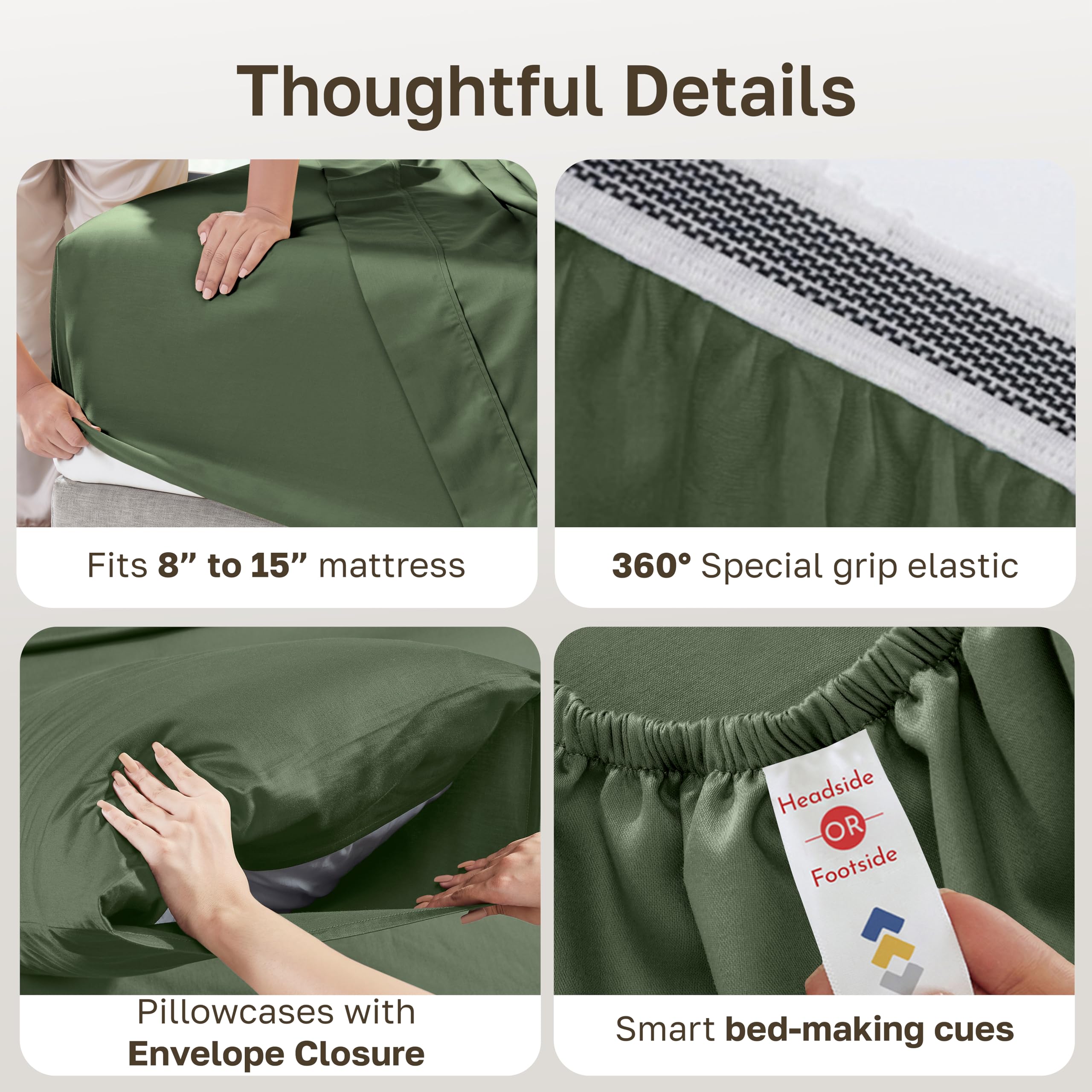 California Design Den taie enveloppe montrant fermeture soignée et confort hypoallergénique