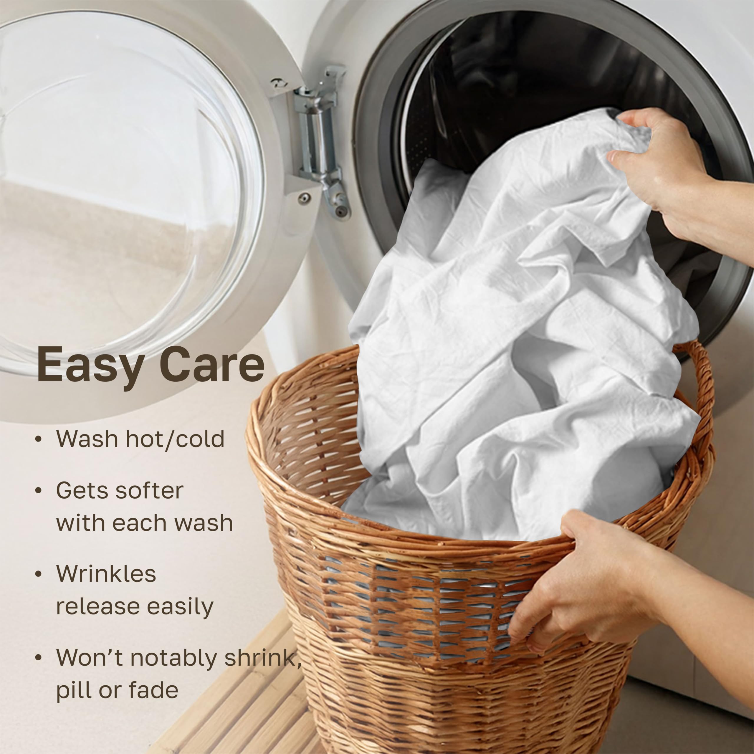 California Design Den texture du coton long-staple montrant main douce