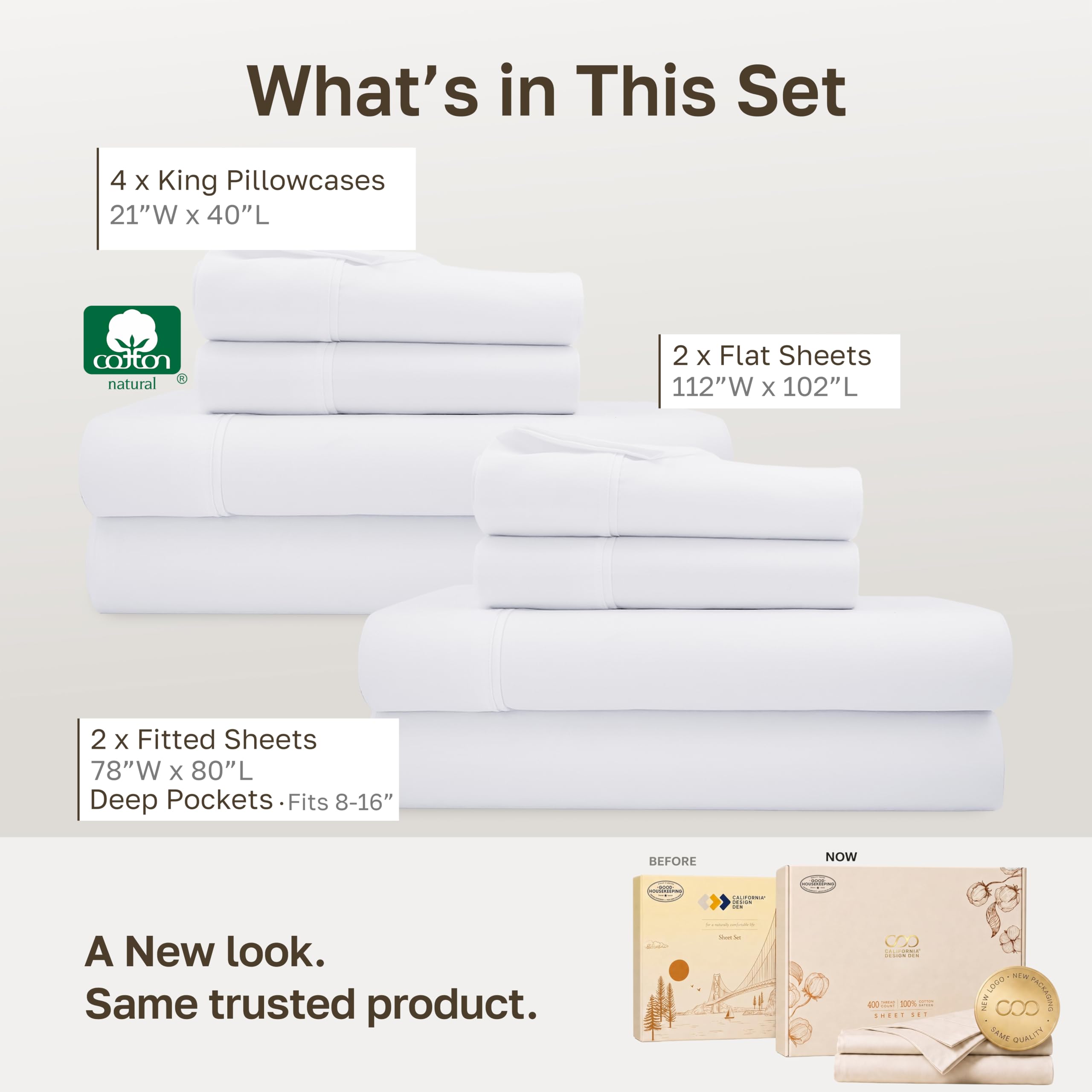 Drap-housse California Design Den bonnet profond sécurisé pour matelas épais