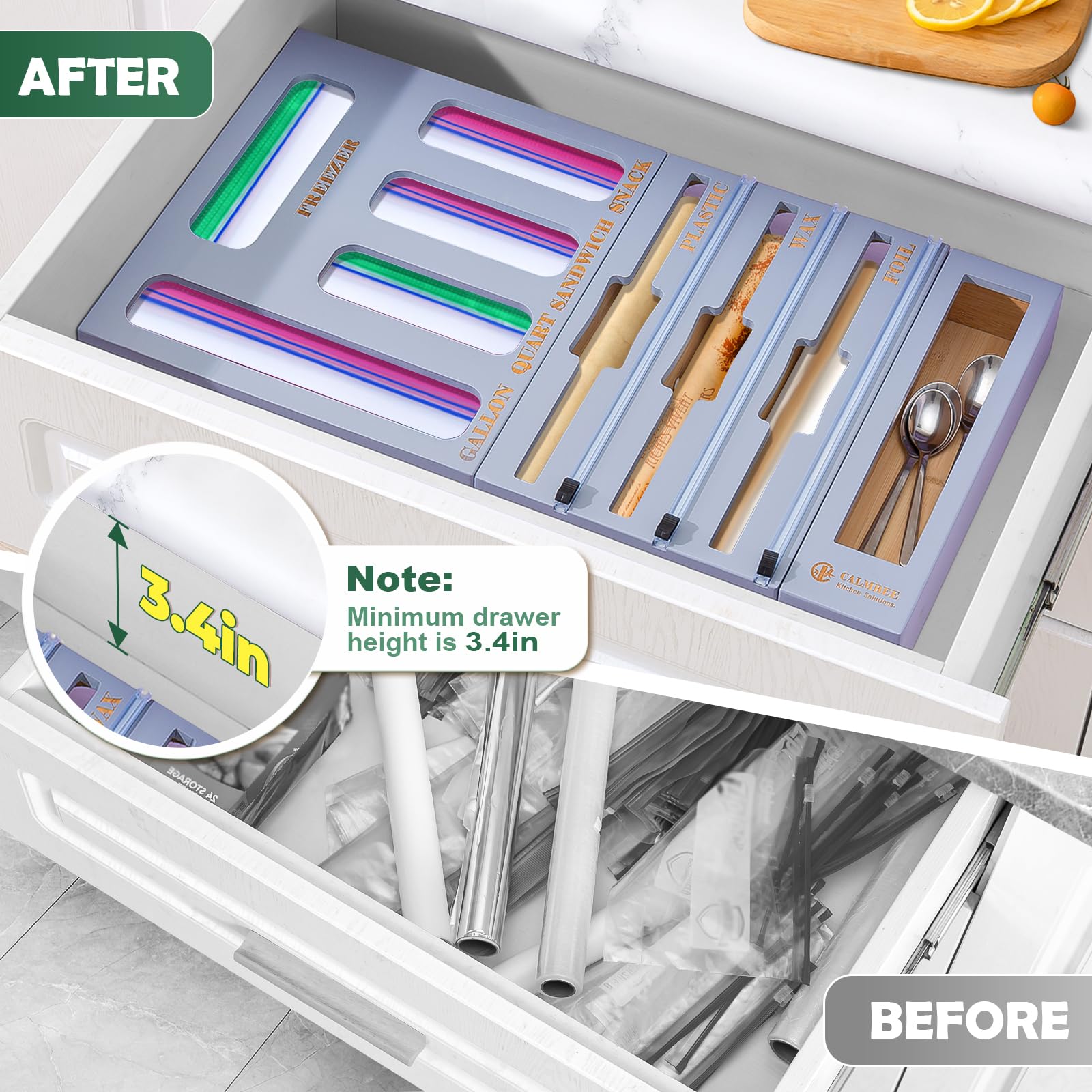Calmbee petite boîte de rangement pour pinces et attaches, organisation efficace