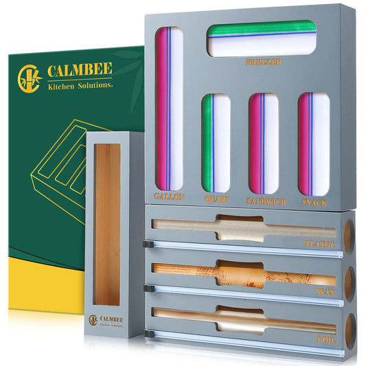 Calmbee vue avant du distributeur en bambou pour tiroir, rangement pratique