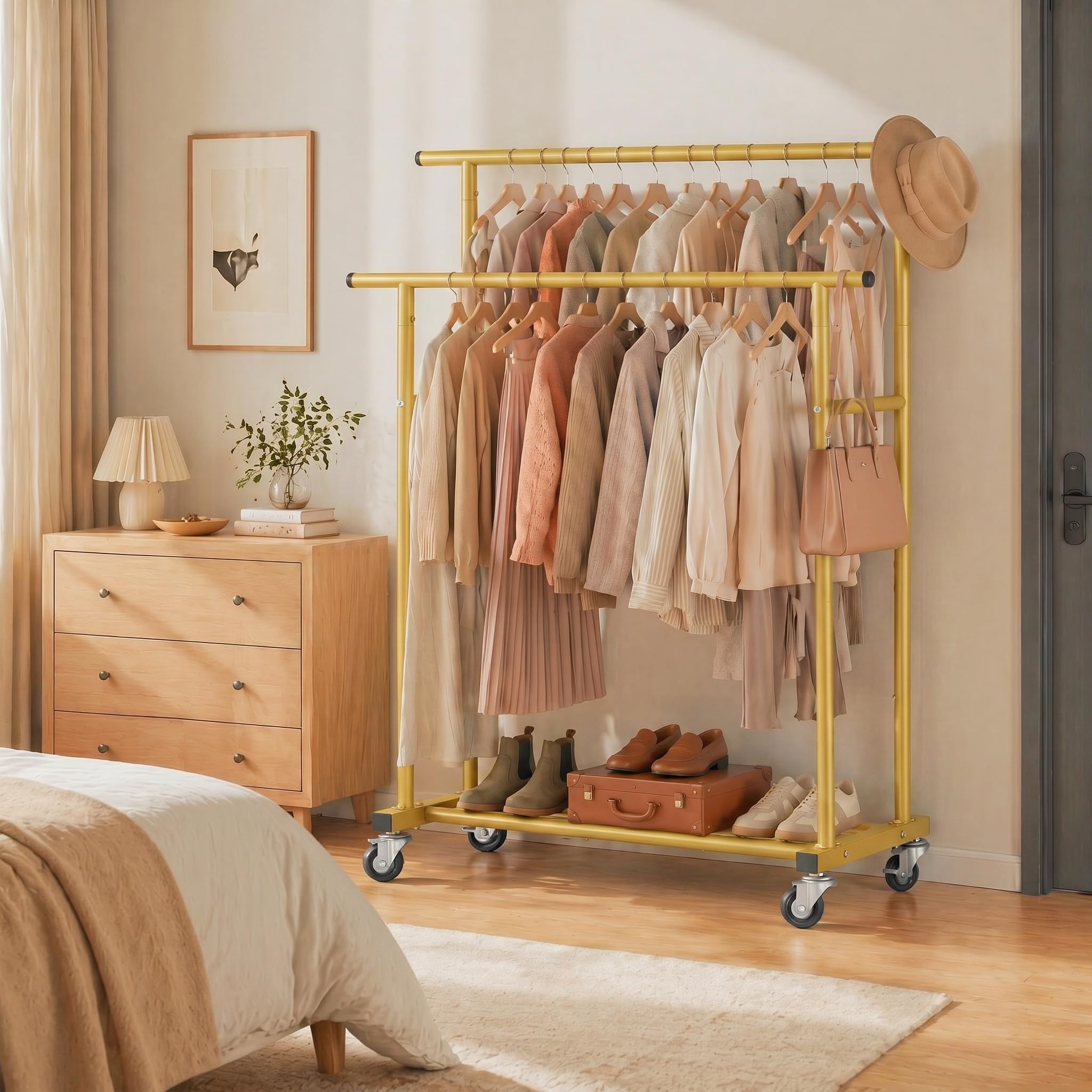 Calmootey barres latérales avec foulards illustrant rangement d’accessoires