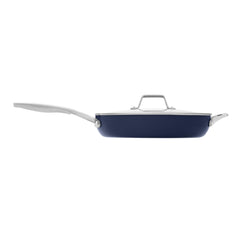 Calphalon poêle premier vue avant, design midnight blue et cuisson homogène