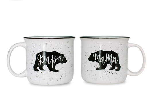 CAM N HONEY mugs face à face montrant le design assorti et ajoutant chaleur au foyer