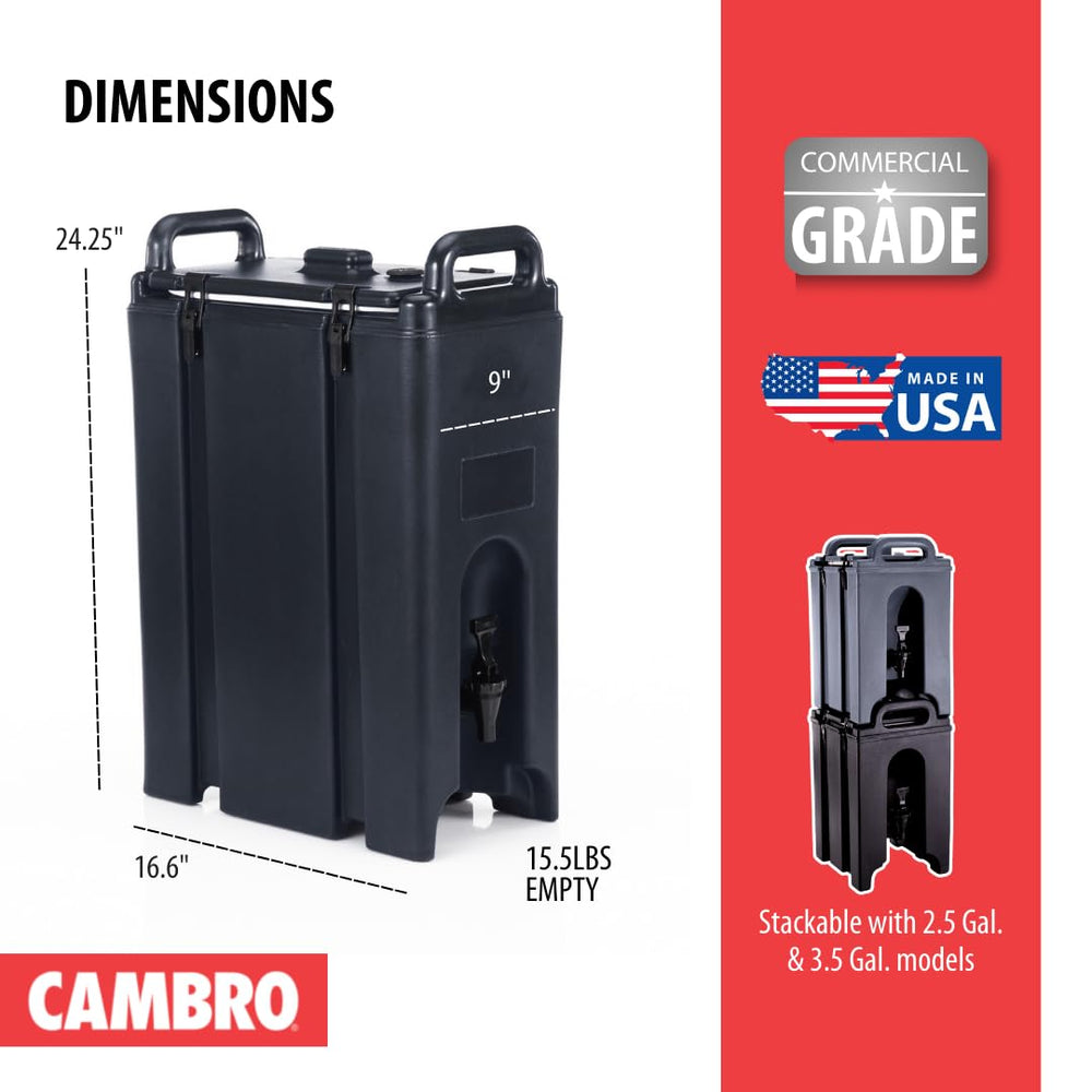 Cambro Camtainer robinet récessé assurant distribution propre et sans gouttes