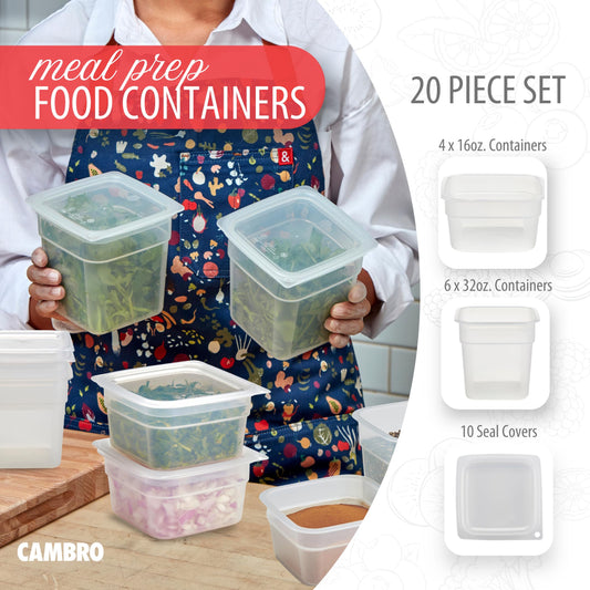 Cambro gros plan sur couvercle ajusté montrant étanchéité et solidité