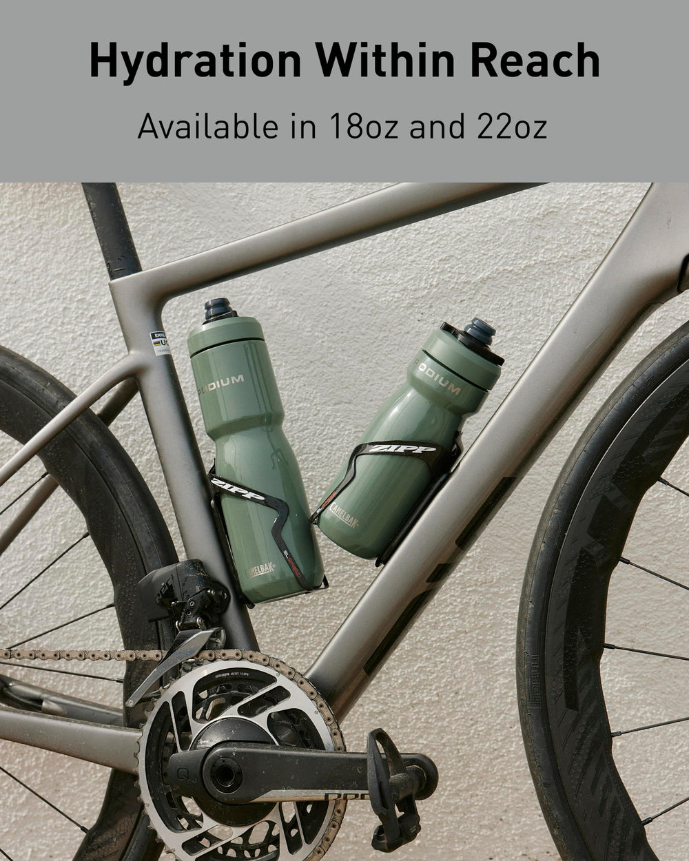 CamelBak Podium tenu à la main pour montrer capacité et échelle pratique