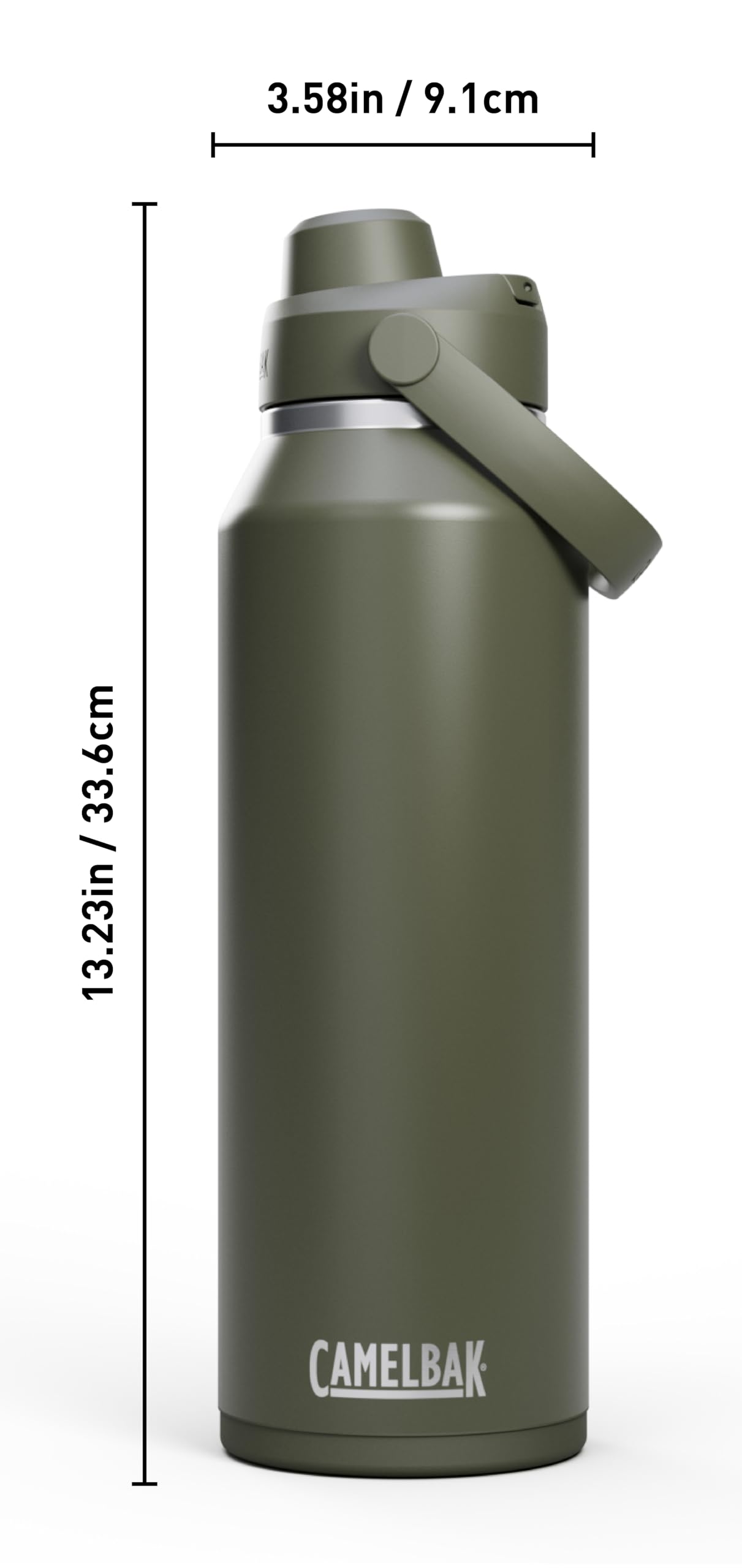CamelBak Thrive Chug texture acier inoxydable anti-transpiration assurant une prise sèche