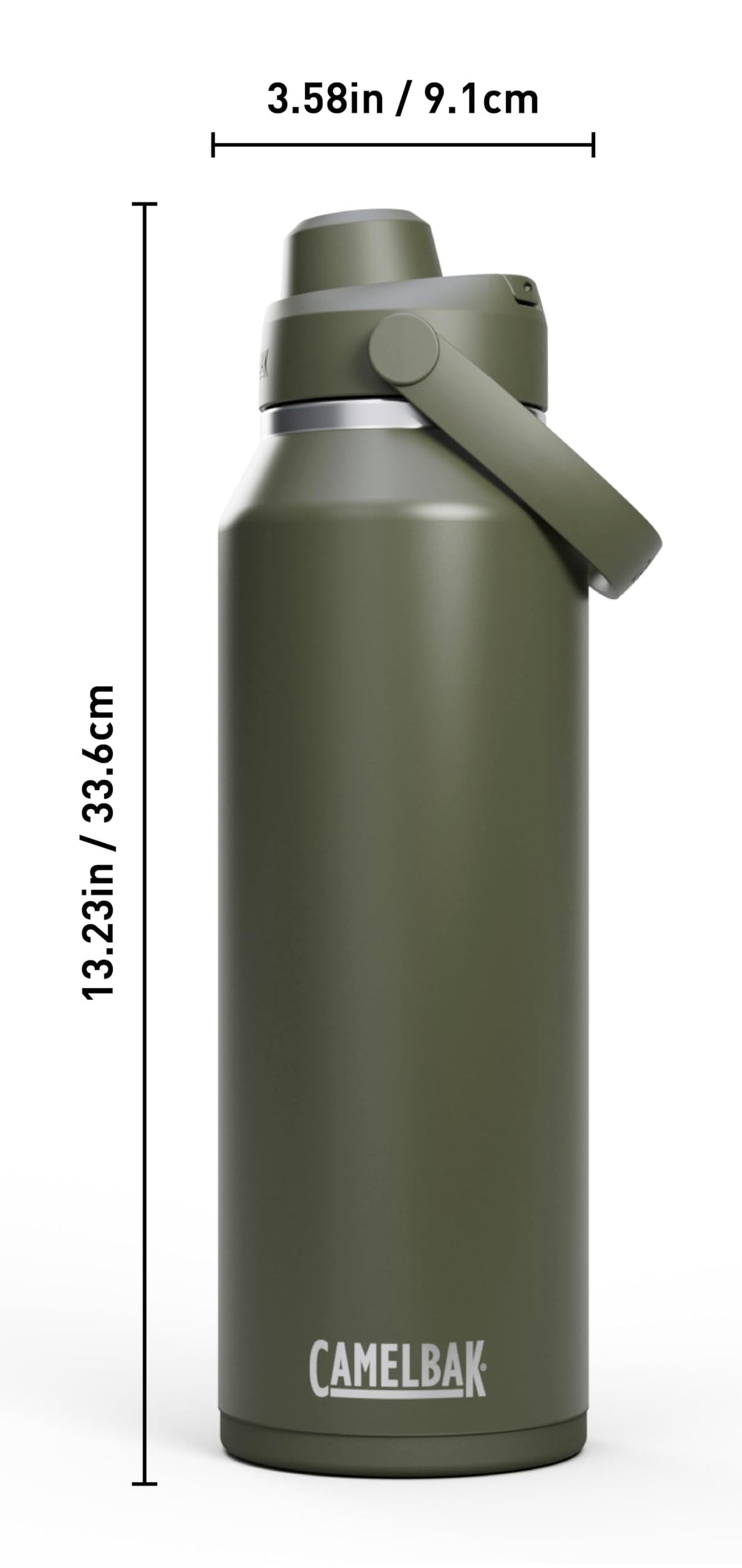 CamelBak Thrive Chug texture acier inoxydable anti-transpiration assurant une prise sèche