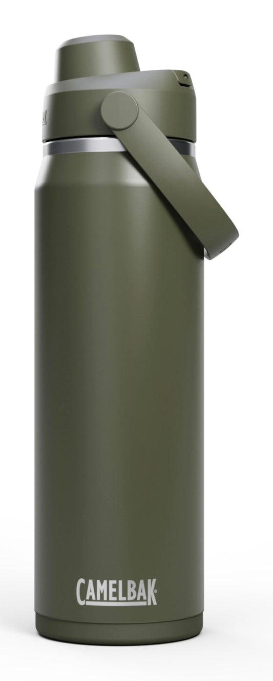 CamelBak Thrive Chug vue de face montrant le design moss et la poignée pratique