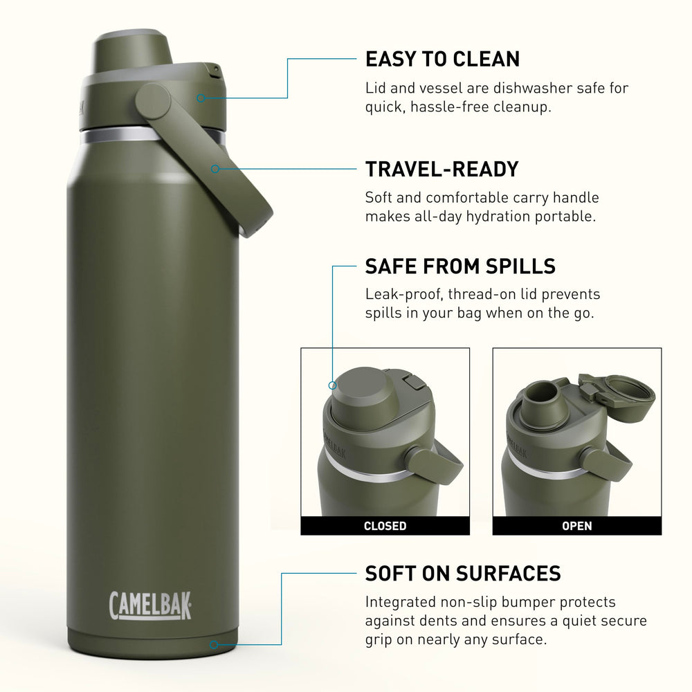 CamelBak Thrive Chug gros plan isolation double paroi, conserve la température plus longtemps