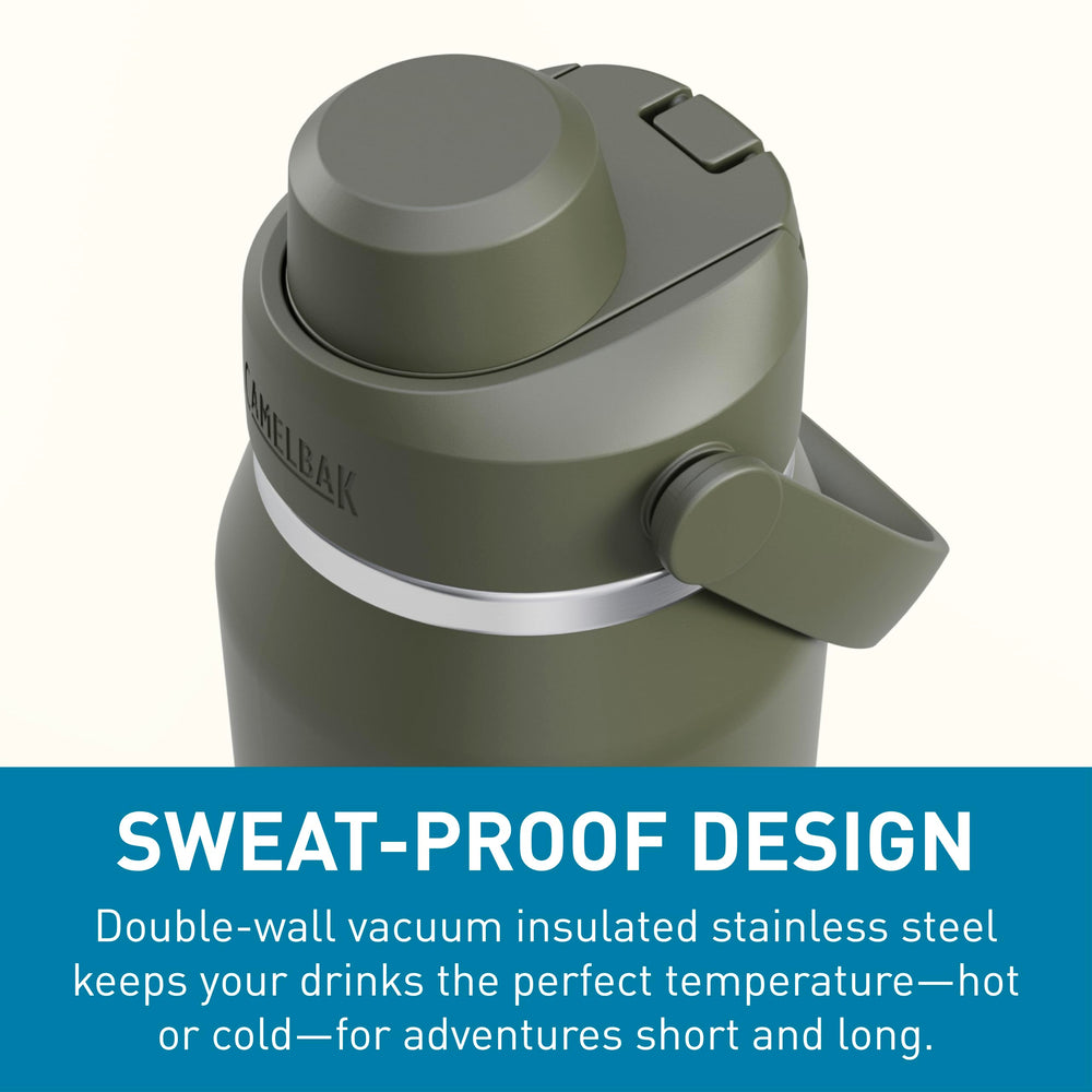 CamelBak Thrive Chug posée sur un sol de gym, résistante aux chocs et aux usages sportifs