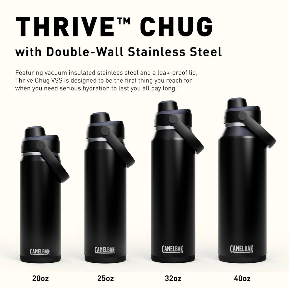CamelBak Thrive Chug posée sur bureau gardant boisson à portée