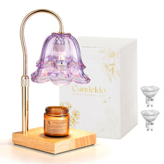 Candeldo abat-jour floral violet montrant l'élégance et l'ambiance