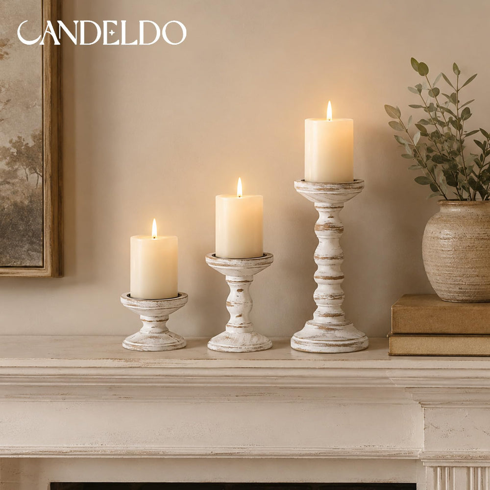 Candeldo composition centrale sur table avec feuillage décoratif élégant