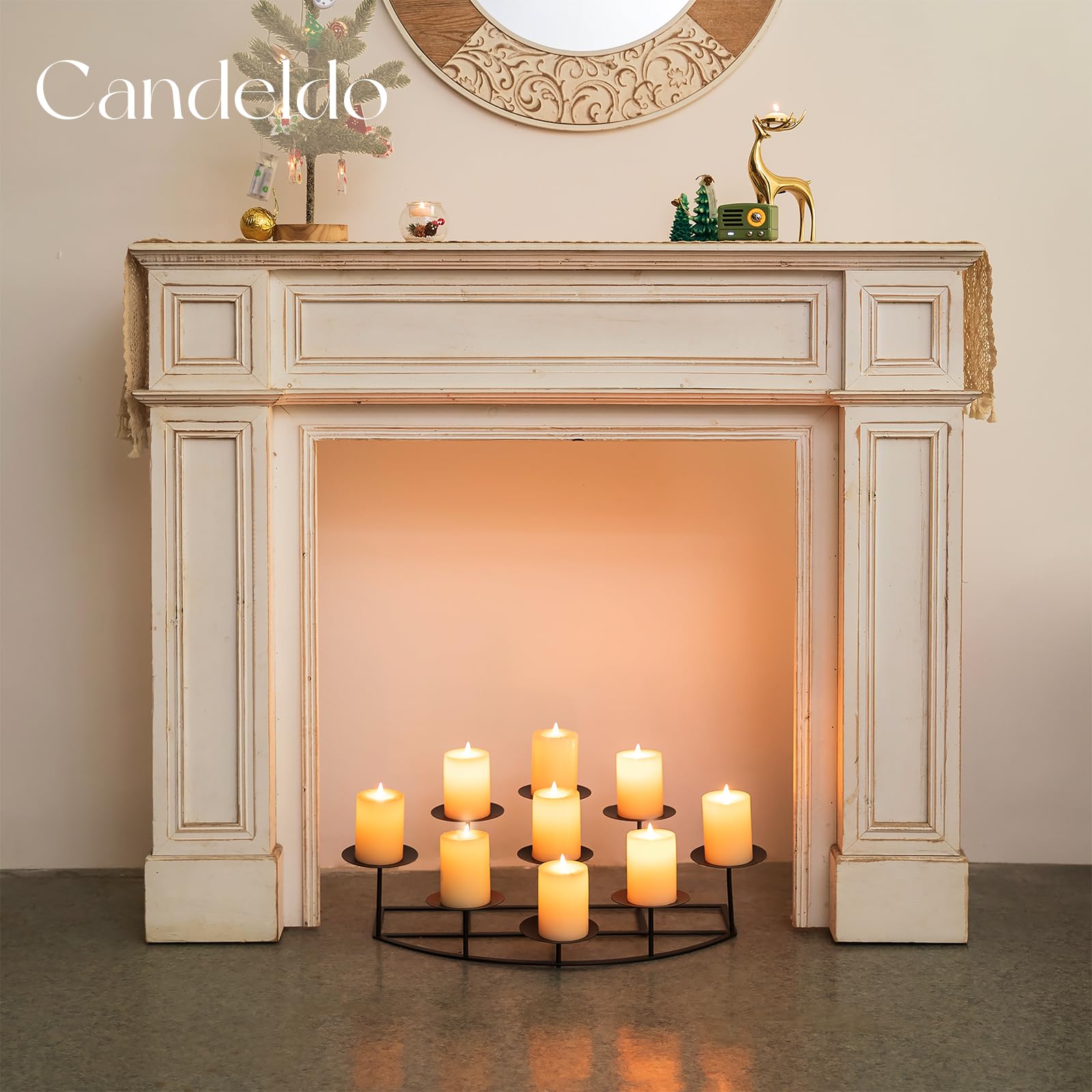 Candeldo installé dans une cheminée, crée une ambiance chaleureuse
