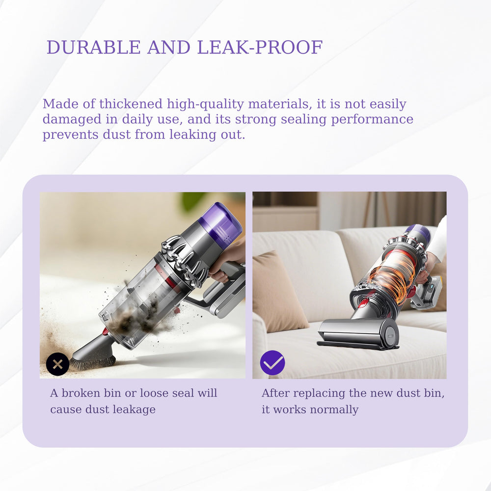 CandgFun bac installé dans un Dyson V11 pour restauration d'aspiration