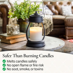 Candle Warmers lanterne avec bougie installée diffuse parfum sans flamme