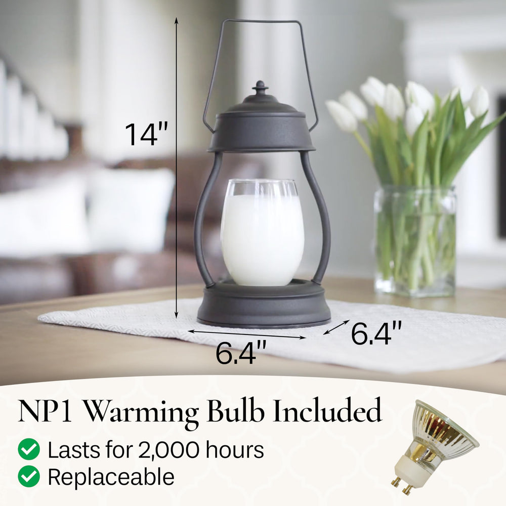 Candle Warmers vue rapprochée de la surface de cire fondue et parfum actif