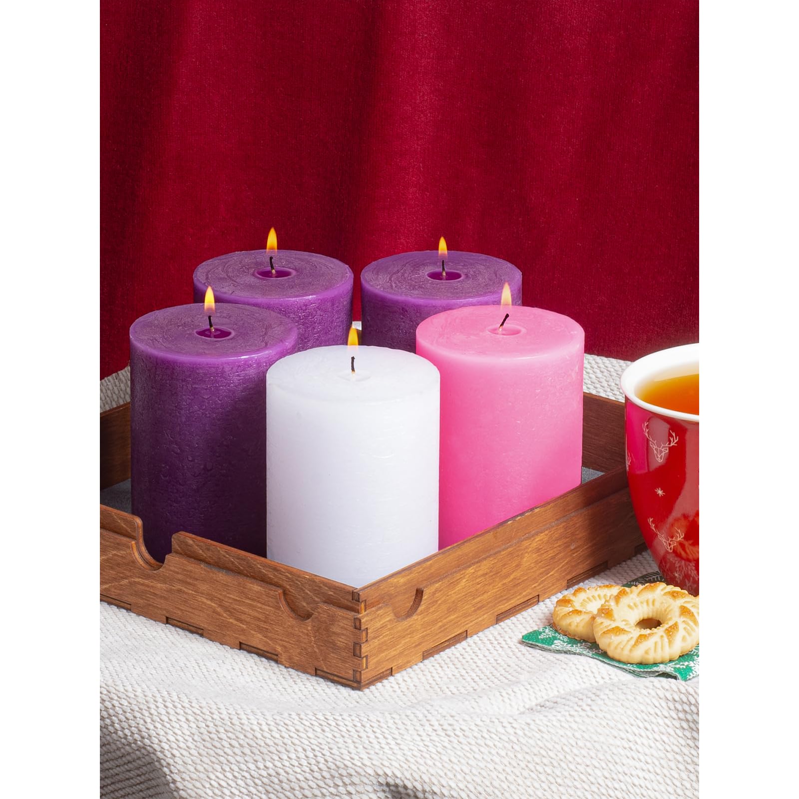 CANDWAX détail de la mèche coton illustrant combustion régulière et faible fumée