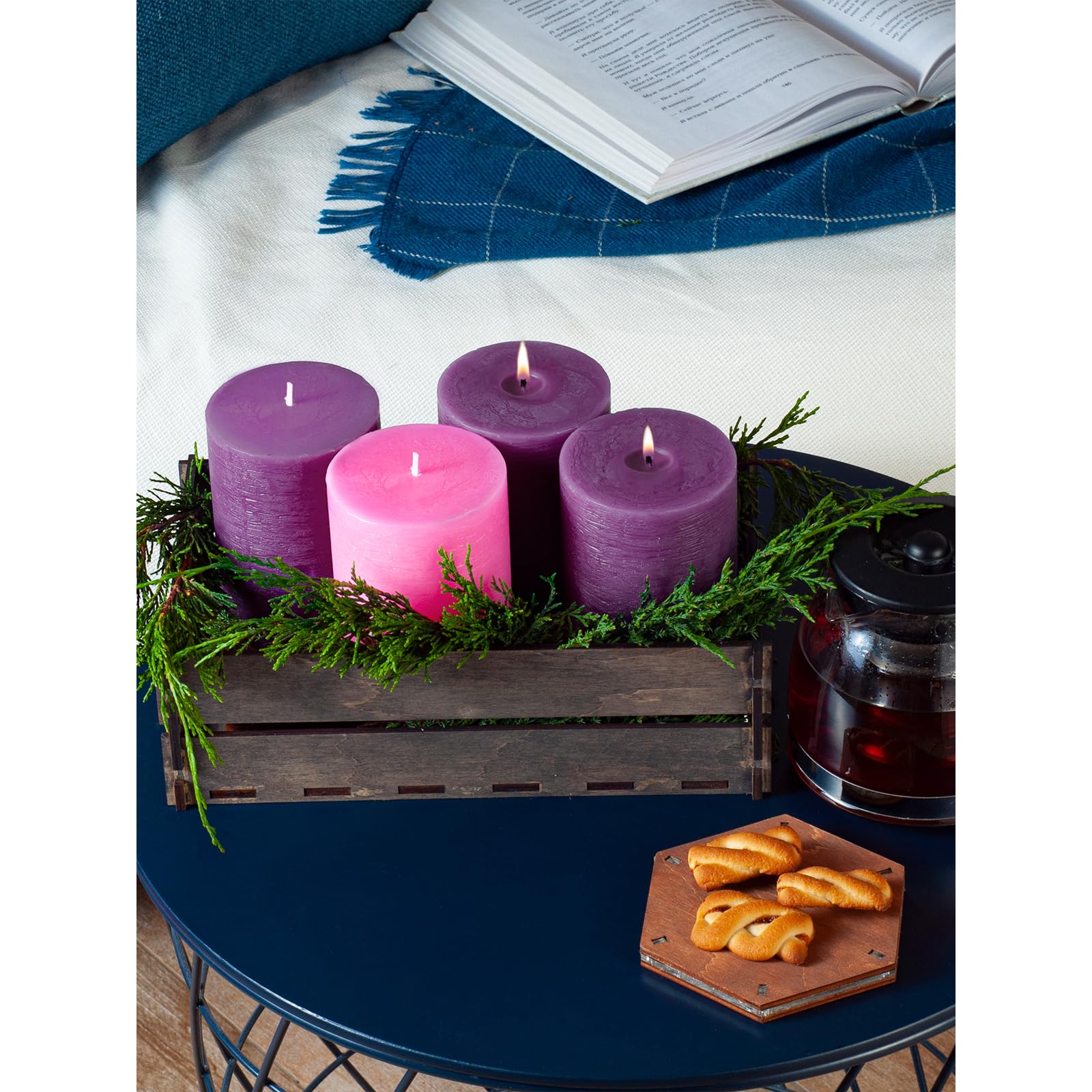 CANDWAX mise en scène salon de Noël, décor festif et élégant