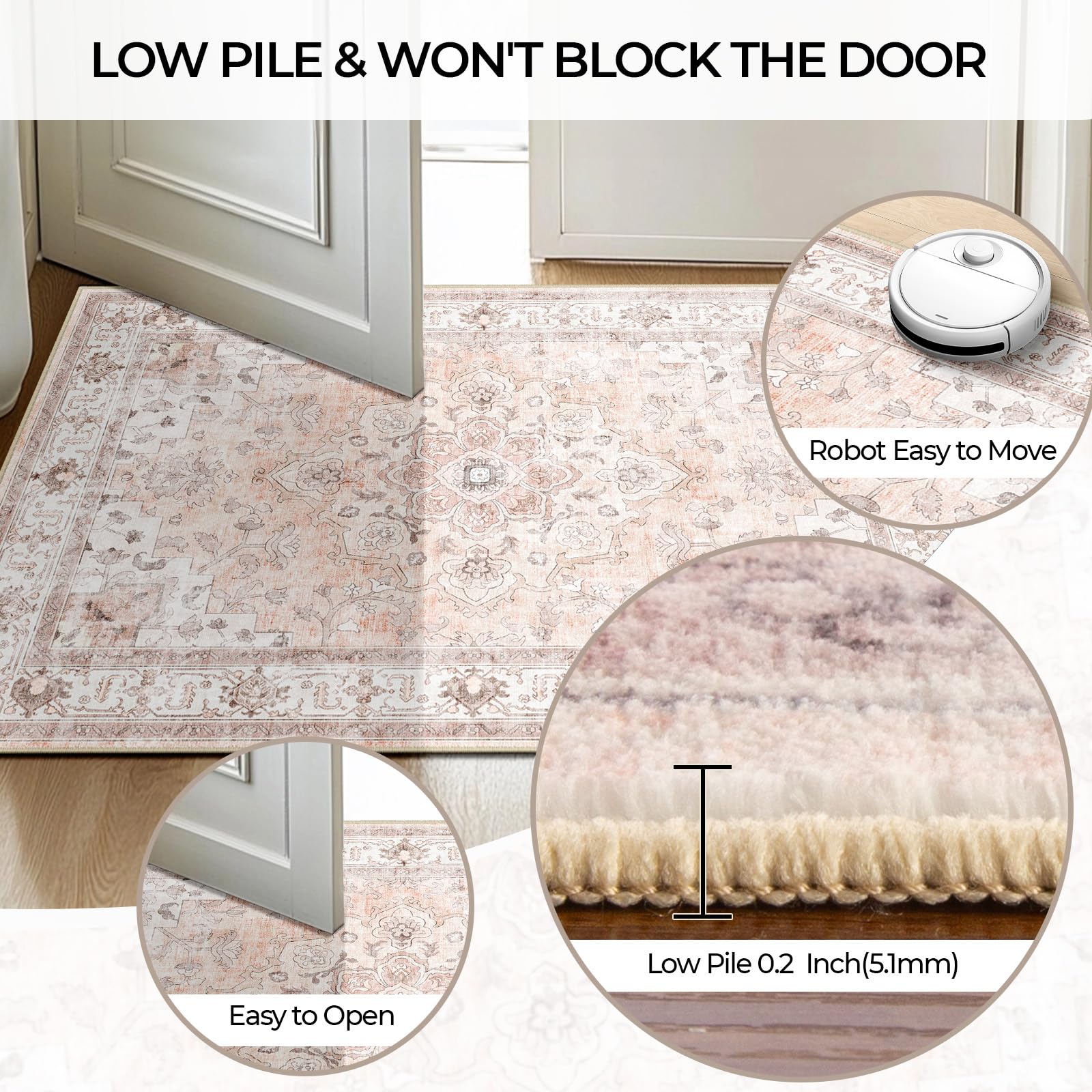 CAPALOCA tapis lavable en machine pour un entretien facile et pratique