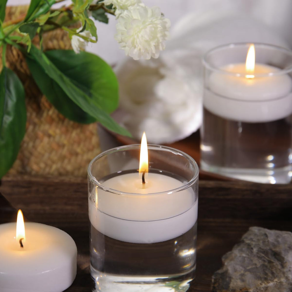 Capaniel bougie flottante dans baignoire pour moment détente, lumière relaxante