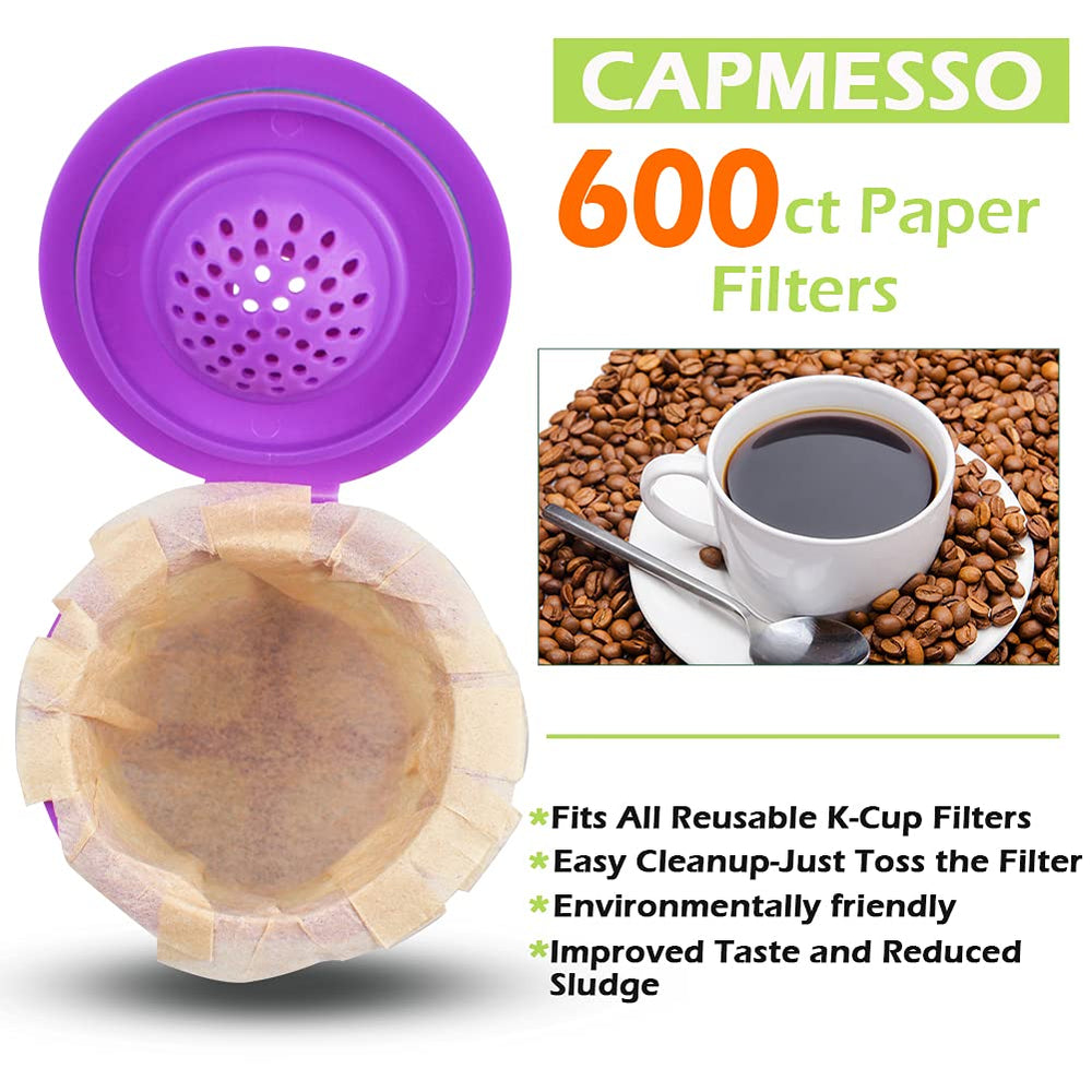 CAPMESSO filtre en usage dans machine Keurig, infusion sans résidus