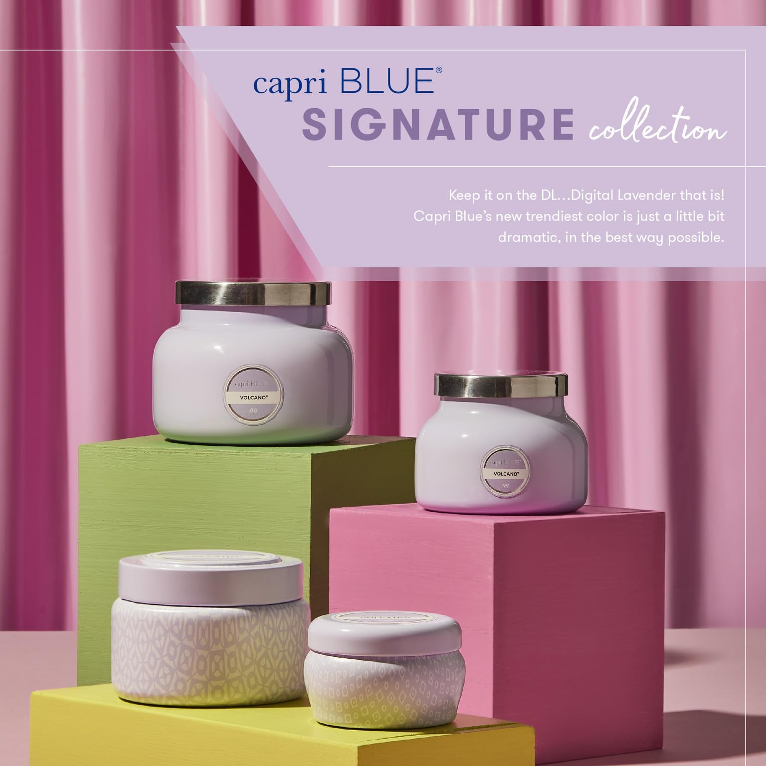 Capri Blue bougie à côté d'un objet pour comparer la taille et l'autonomie