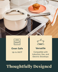 Caraway casserole en usage sur plaque cuisson pour cuisson homogène