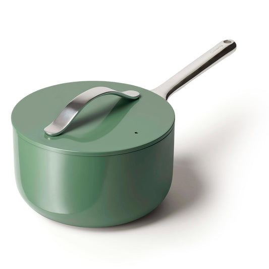 Caraway casserole face avant montrant design coloré et praticité