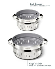 Caraway steamer placé dans Dutch Oven pour cuisson familiale efficace