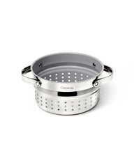 Caraway steamer vue frontale montrant design robuste et finition inox