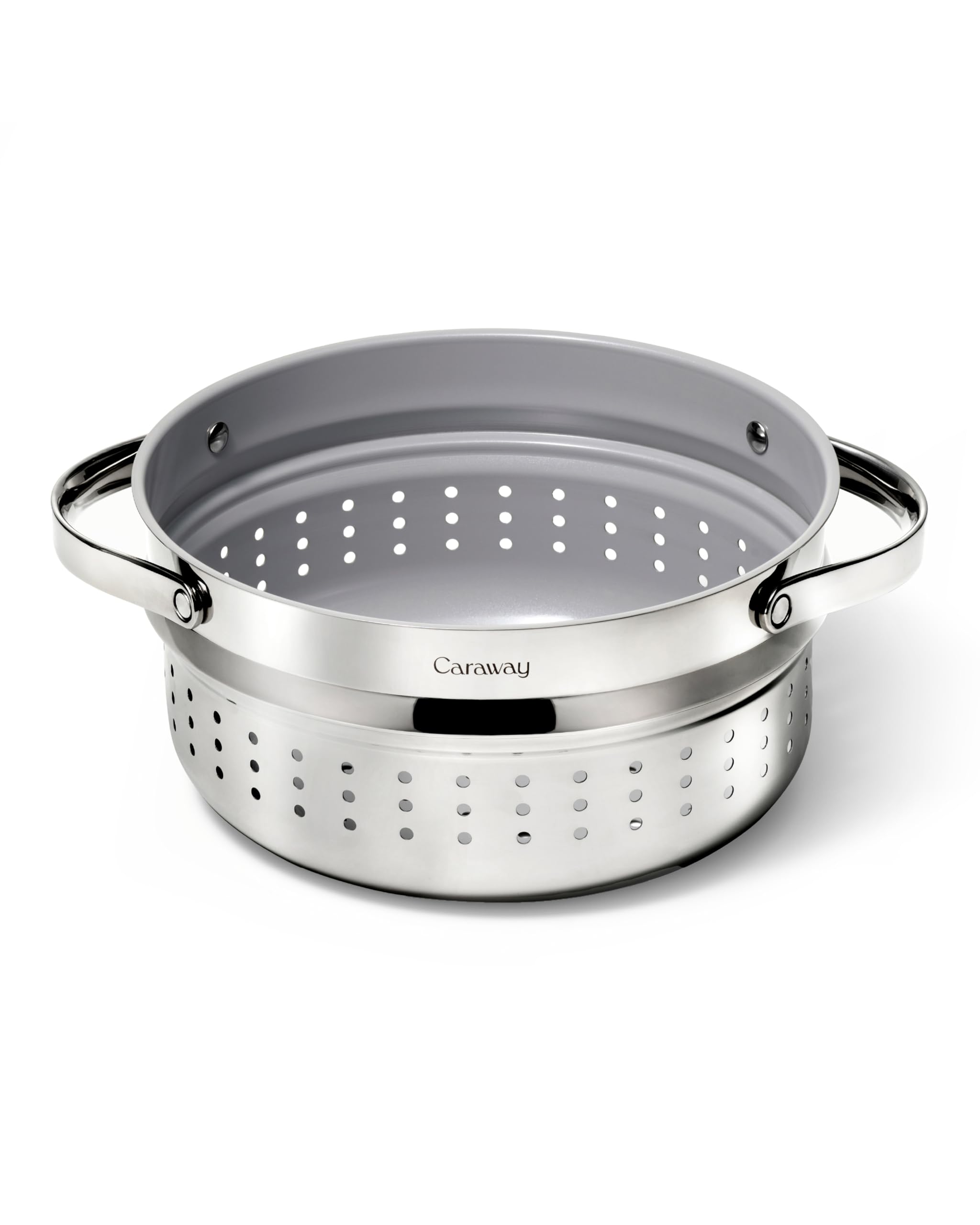 Caraway steamer vue face avant montrant design et poignées sécurisées